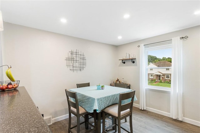5268 Fieldcrest Dr, Whitehall, PA 15236 - dining space featuring wood finished floors, baseboards, and recessed lighting