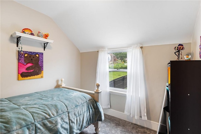 5268 Fieldcrest Dr, Whitehall, PA 15236 - carpeted bedroom featuring vaulted ceiling and baseboards