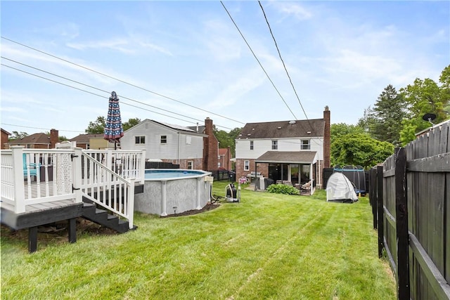 5268 Fieldcrest Dr, Whitehall, PA 15236 - view of yard featuring a deck