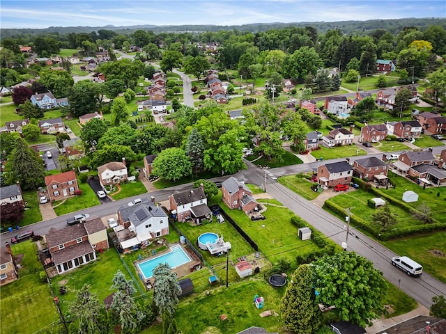5268 Fieldcrest Dr, Whitehall, PA 15236 - aerial perspective of suburban area featuring a pool area