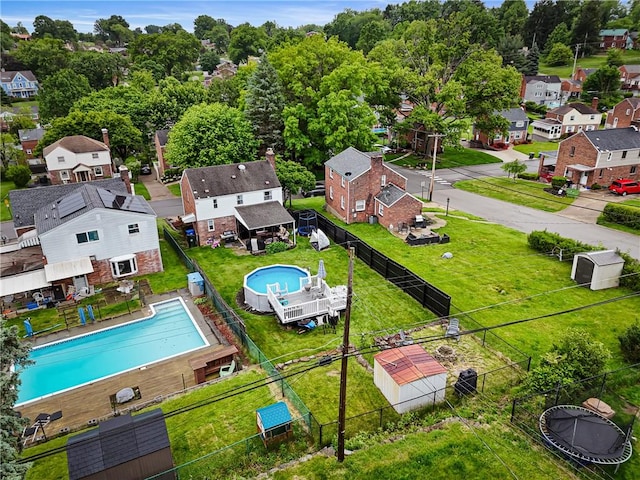 5268 Fieldcrest Dr, Whitehall, PA 15236 - aerial view of residential area featuring a pool area