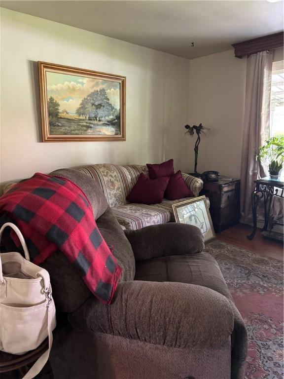389 Beech Rd, Plum Boro, PA 15239 - living room with wood finished floors