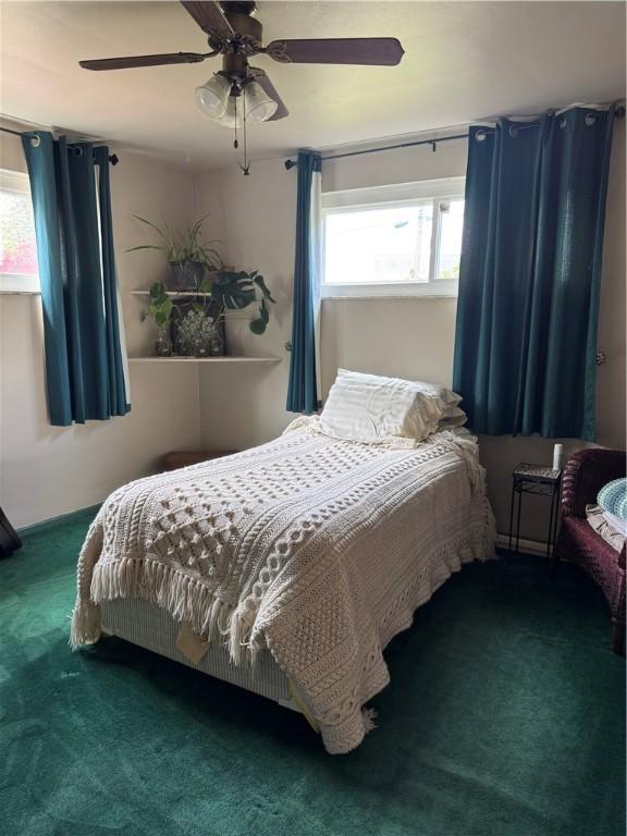 389 Beech Rd, Plum Boro, PA 15239 - bedroom with carpet floors and ceiling fan