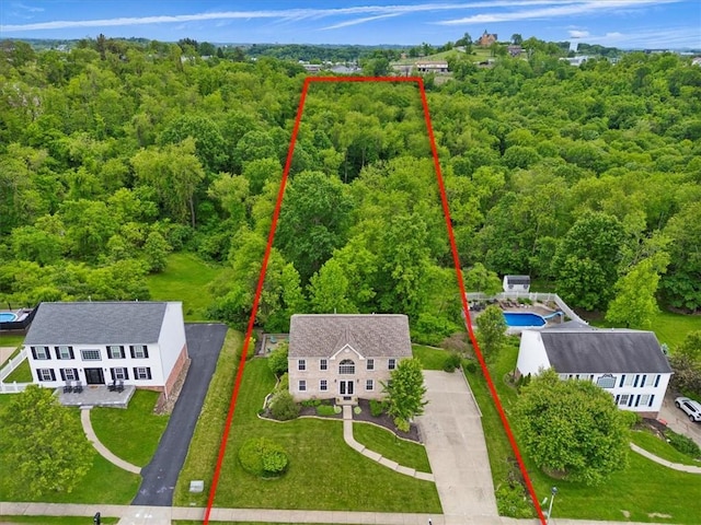 13 Westchester Ct, Robinson Twp Nwa, PA 15136 - view of subject property with a forest and property parcel outlined