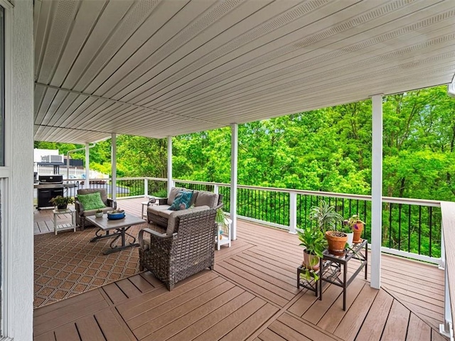13 Westchester Ct, Robinson Twp Nwa, PA 15136 - wooden deck featuring an outdoor living space and a grill