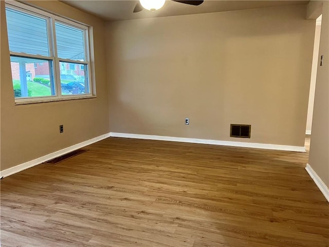 3329 Recker Dr, Baldwin Boro, PA 15227 - empty room with baseboards, a ceiling fan, and wood finished floors