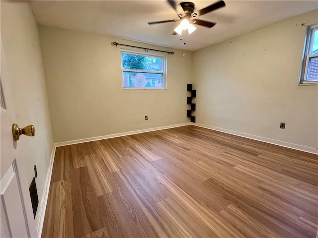 3329 Recker Dr, Baldwin Boro, PA 15227 - empty room with ceiling fan, wood finished floors, and baseboards