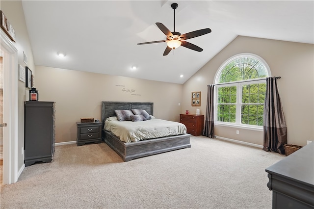 1125 Annisville Rd, Washington Twp But, PA 16050 - bedroom featuring lofted ceiling, light carpet, baseboards, and a ceiling fan