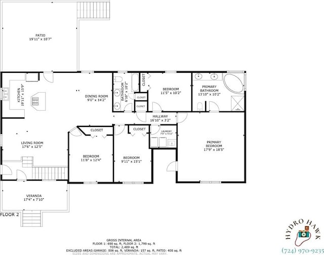 1125 Annisville Rd, Washington Twp But, PA 16050 - floor plan / room layout