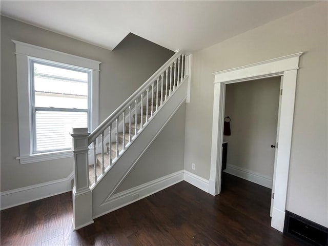 23 Columbia Park, Hempfield Twp Mer, PA 16125 - stairs featuring wood finished floors, plenty of natural light, and baseboards