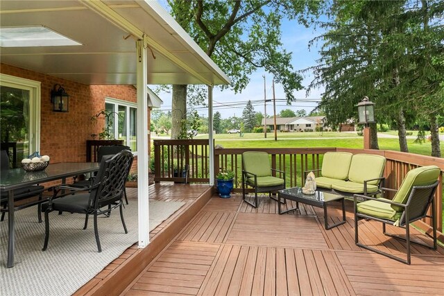 1527 W Ingomar Rd, Franklin Park, PA 15237 - wooden deck featuring a yard and outdoor dining space
