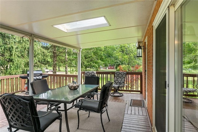 1527 W Ingomar Rd, Franklin Park, PA 15237 - deck with outdoor dining area and view of wooded area
