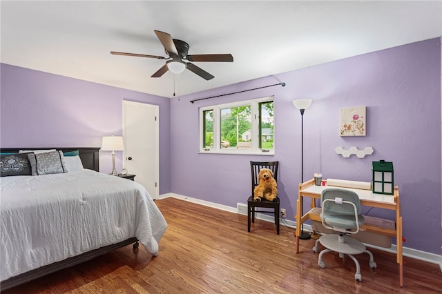 1527 W Ingomar Rd, Franklin Park, PA 15237 - bedroom featuring wood finished floors, baseboards, and ceiling fan
