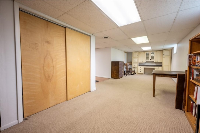 127 Burns Ave, Chippewa Twp, PA 15010 - playroom with a paneled ceiling and light carpet