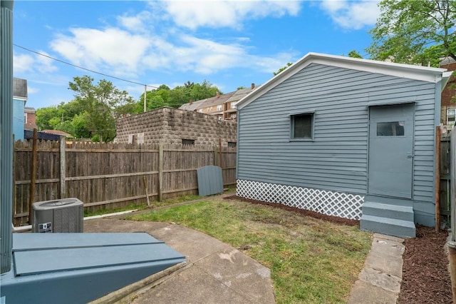 1727 Morningside Ave, Morningside, PA 15206 - view of yard featuring cooling unit, entry steps, and a patio area