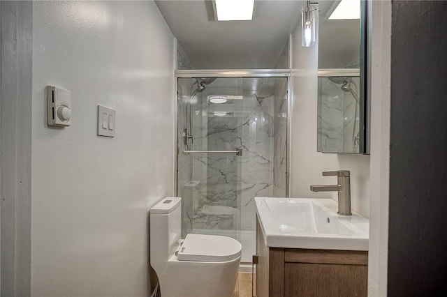 2425 W Pike St, Chartiers, PA 15342 - full bathroom with vanity, a marble finish shower, and toilet