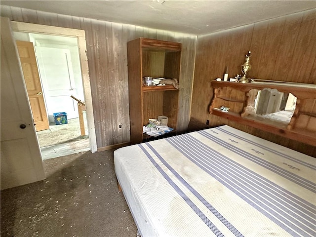 305 3rd St, Unity Twp, PA 15638 - bedroom with wood walls