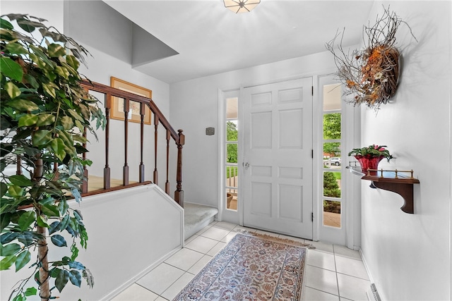 1467 Meteor Cir, Upper St Clair, PA 15241 - entrance foyer featuring stairs, tile patterned floors, and baseboards