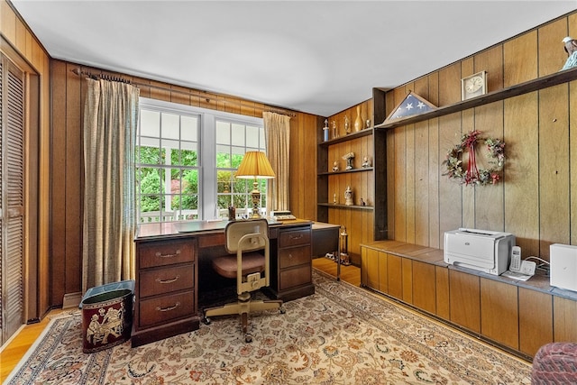1467 Meteor Cir, Upper St Clair, PA 15241 - office with light wood-style flooring and wooden walls