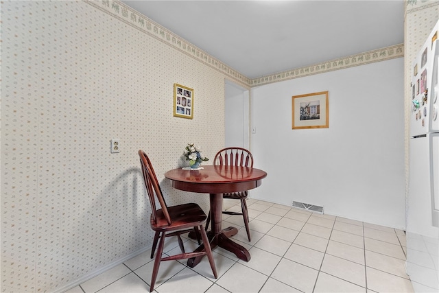 1467 Meteor Cir, Upper St Clair, PA 15241 - dining space featuring wallpapered walls and light tile patterned floors