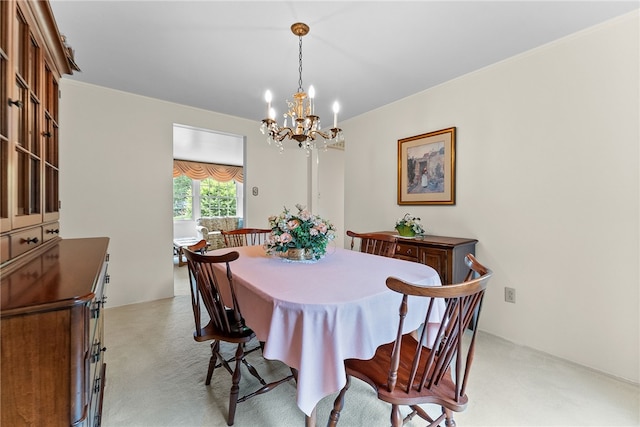 1467 Meteor Cir, Upper St Clair, PA 15241 - dining area with a chandelier and light colored carpet