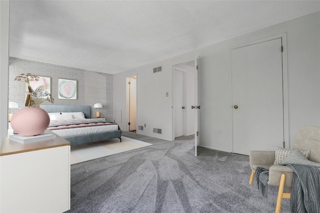 3143 Camberly Dr, Hampton, PA 15044 - carpeted bedroom with brick wall
