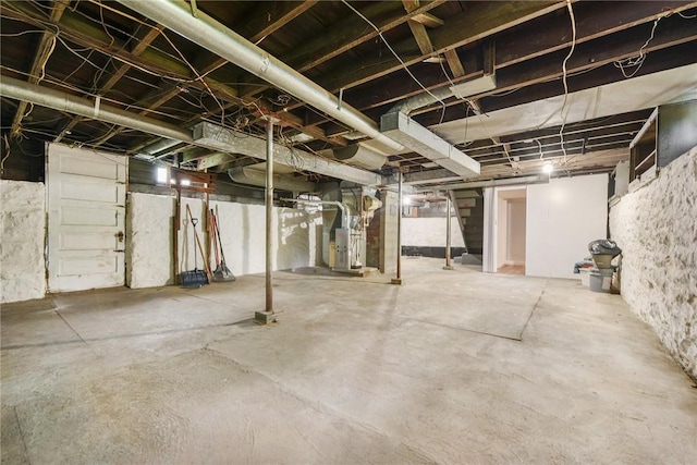1030 N Grandview Ave, Mckeesport, PA 15132 - unfinished basement with heating unit