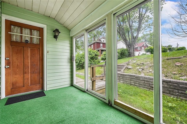 1030 N Grandview Ave, Mckeesport, PA 15132 - unfurnished sunroom with lofted ceiling