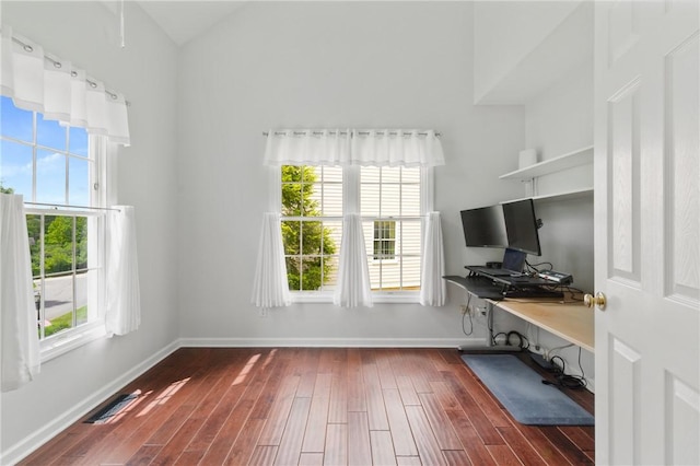 407 Pine Trees Dr, Scott Twp Sal, PA 15106 - office featuring plenty of natural light, wood finished floors, and baseboards