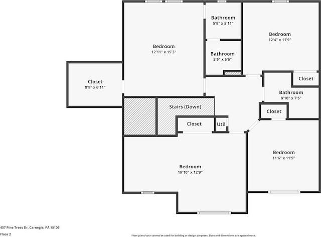 407 Pine Trees Dr, Scott Twp Sal, PA 15106 - floor plan / room layout