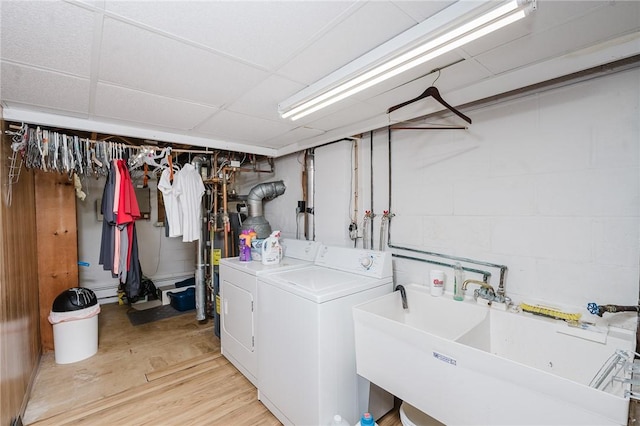3 Coates Ln, White Twp Ind, PA 15701 - washroom with independent washer and dryer and concrete block wall