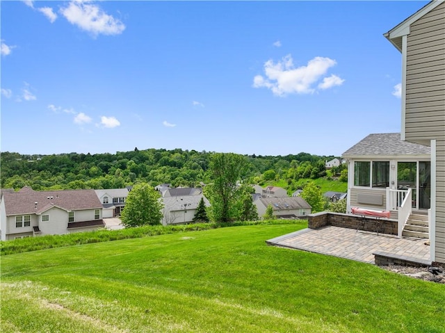 5109 Forest Ridge Dr, South Fayette, PA 15057 - view of grassy yard with a patio and a residential view