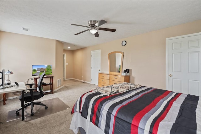 5109 Forest Ridge Dr, South Fayette, PA 15057 - bedroom featuring carpet flooring, a desk, baseboards, and a ceiling fan