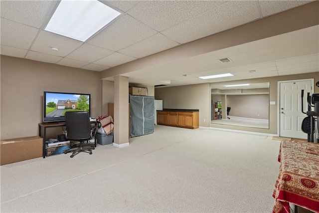 5109 Forest Ridge Dr, South Fayette, PA 15057 - office space featuring light colored carpet, a drop ceiling, and baseboards