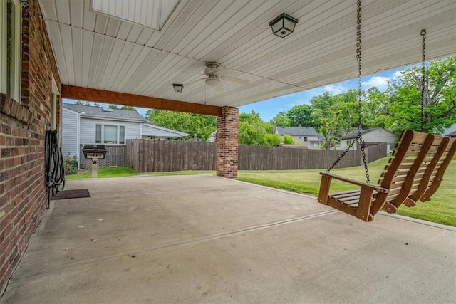 200 Spartan Dr, Bethel Park, PA 15102 - view of patio / terrace with a ceiling fan and a grill