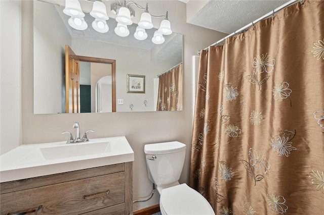 5020 Meadow Crest Dr, Hampton, PA 15101 - full bathroom featuring vanity, toilet, and a shower with shower curtain