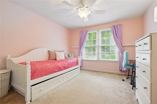 509 Rockport Pl, Marshall, PA 15090 - bedroom featuring carpet, baseboards, a desk, ceiling fan, and a wall unit AC