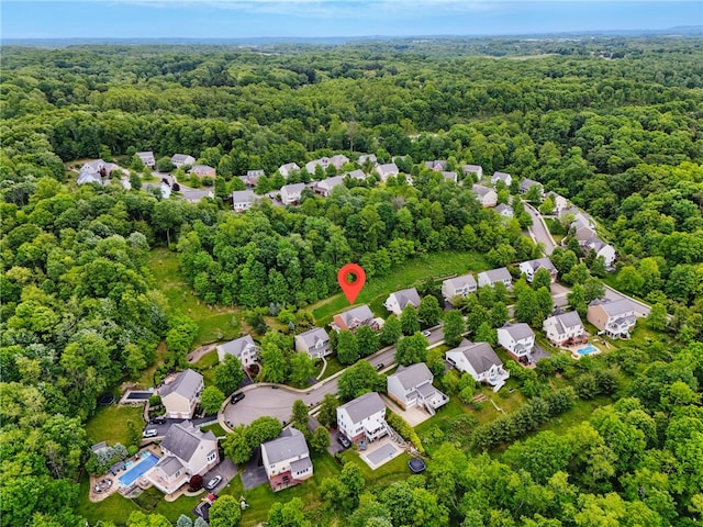 509 Rockport Pl, Marshall, PA 15090 - aerial view of residential area featuring a forest