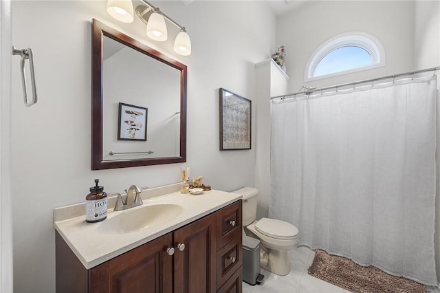 230 Summerlawn Dr, Bell Acres, PA 15143 - bathroom with toilet, vanity, and tile patterned flooring