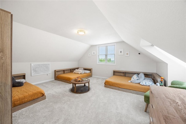 230 Summerlawn Dr, Bell Acres, PA 15143 - carpeted bedroom with lofted ceiling and baseboards