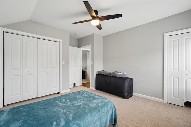 848 7th St, Verona, PA 15147 - bedroom featuring carpet, baseboards, a ceiling fan, and vaulted ceiling