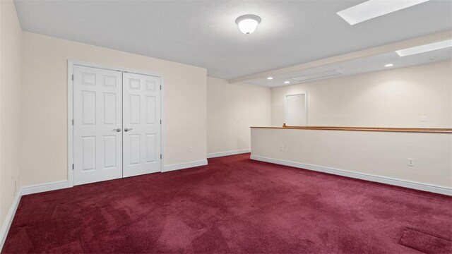 203 Providence Ct, Adams Twp, PA 16059 - below grade area with carpet, baseboards, and recessed lighting