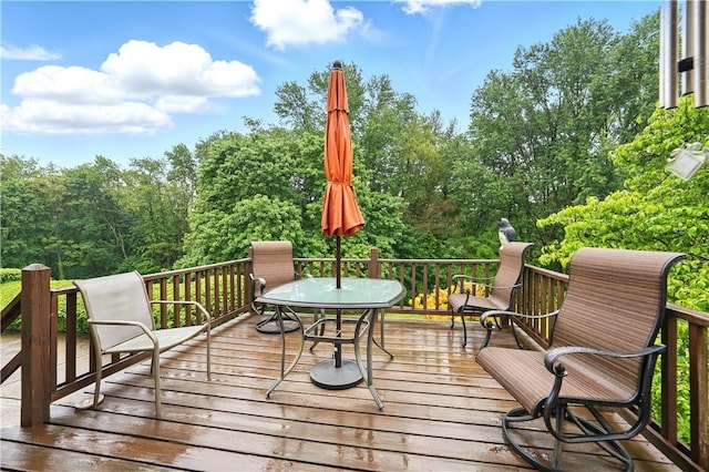 146 Tower Ln, Daugherty Twp, PA 15066 - wooden deck featuring outdoor dining space