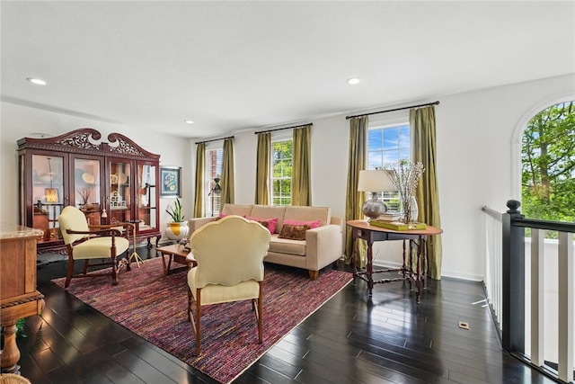 518 Carvine Ct, Marshall, PA 15090 - living room with plenty of natural light, dark wood-style flooring, and recessed lighting