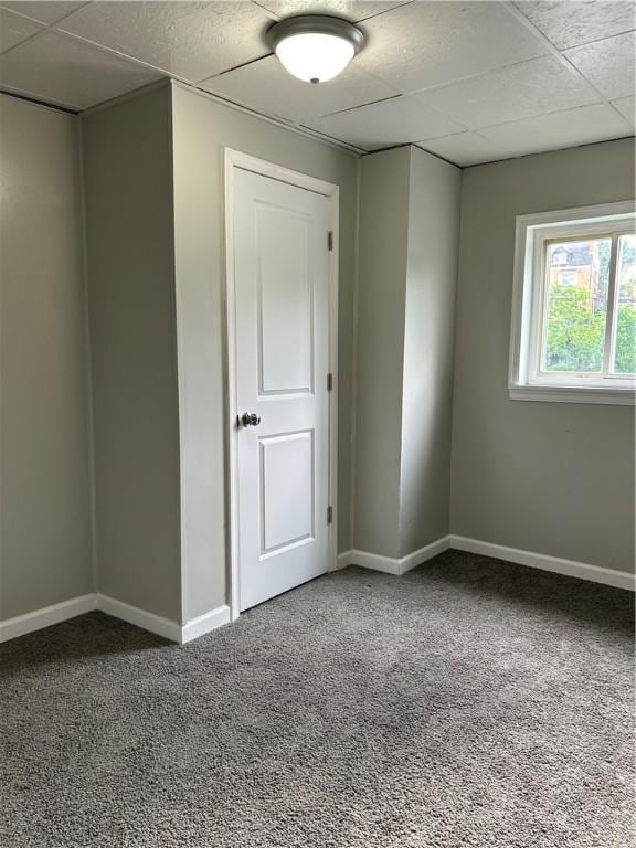 273 Albert St, Mt Washington, PA 15211 - spare room with carpet, baseboards, and a drop ceiling