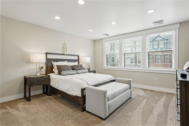 914 James St, East Allegheny, PA 15212 - bedroom with light carpet, recessed lighting, and baseboards
