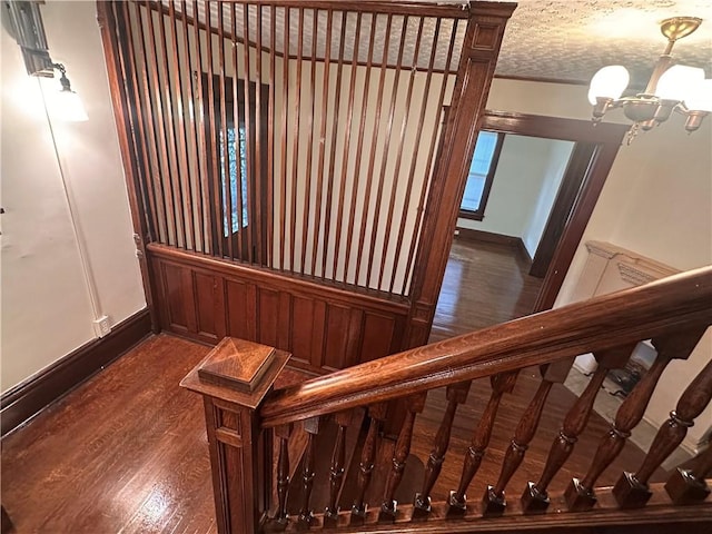 150 Euclid Ave, Sharon, PA 16146 - stairs featuring a chandelier and wood finished floors