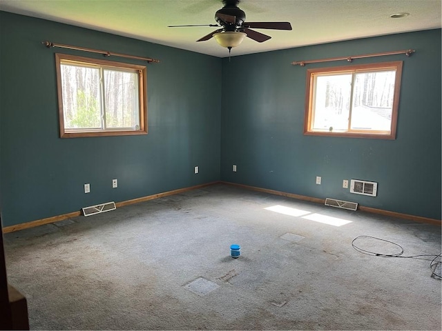 88 Fleming Rd, Pine Twp Mer, PA 16127 - spare room featuring plenty of natural light, a ceiling fan, and carpet floors