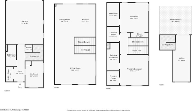 5523 Butler St, Lawrenceville, PA 15201 - floor plan / room layout