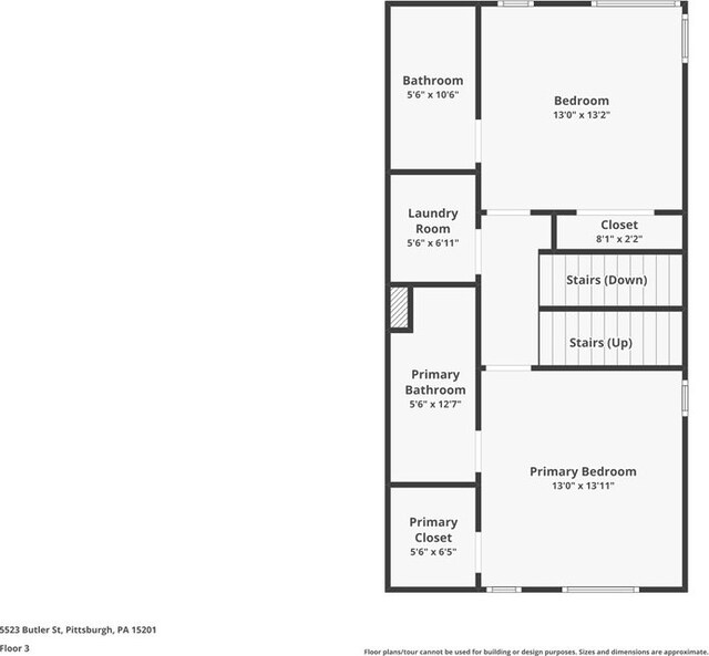 5523 Butler St, Lawrenceville, PA 15201 - room layout